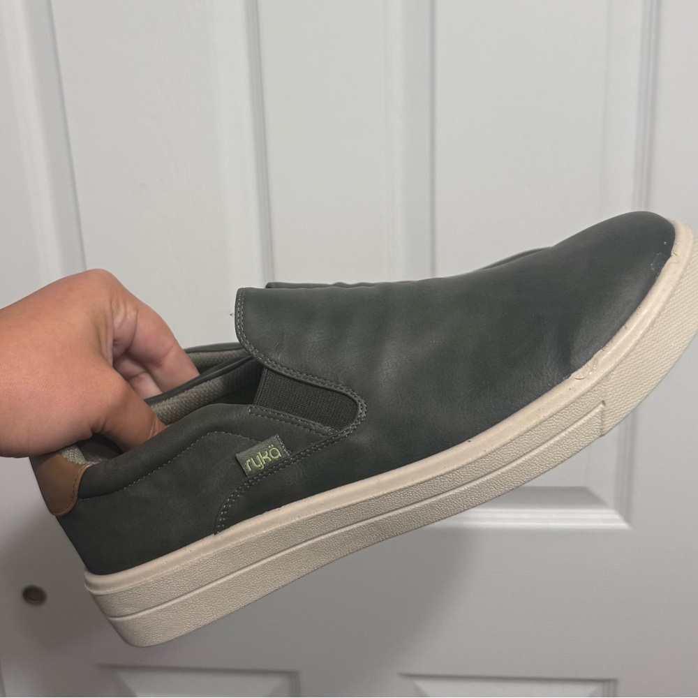 Ryka Olive Green Slip-On Flats
